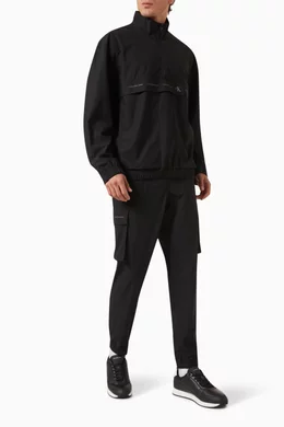 Buy Calvin Klein Jeans Black Technical Logo Pants in Cotton blend for Men in UAE Ounass