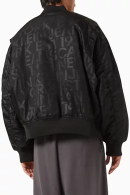 Calvin klein nylon bomber jacket new arrivals