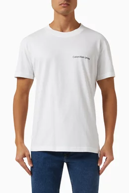 Buy Calvin Klein Jeans White Institutional T shirt in Cotton