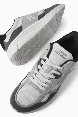 Buy Tommy Hilfiger Grey Modern Runner Sneakers in Leather for Men in UAE Ounass