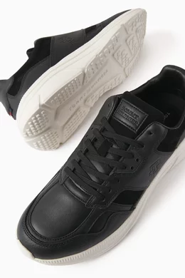 Buy Tommy Hilfiger Black Modern Runner Sneakers in Leather for Men in UAE Ounass