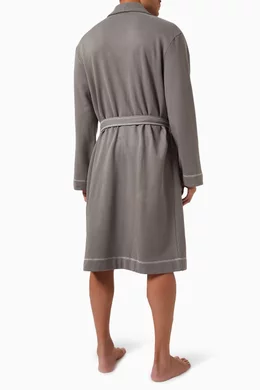 Buy Calvin Klein Grey Future Shift Bathrobe in Cotton for Men in