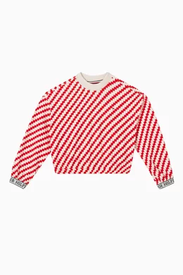 Tommy hilfiger shop logo stripe sweatshirt