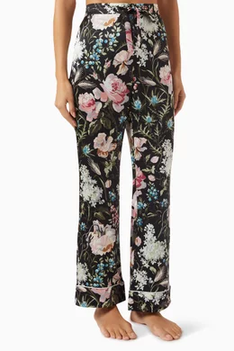 Buy Olivia von Halle Black Lila Esme Pyjama Set in Silk for Women