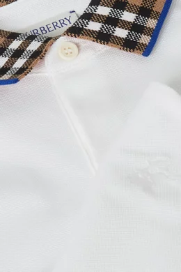 Burberry polo check collar sales