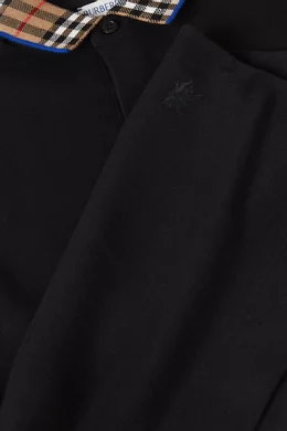 Burberry black sales long sleeve polo