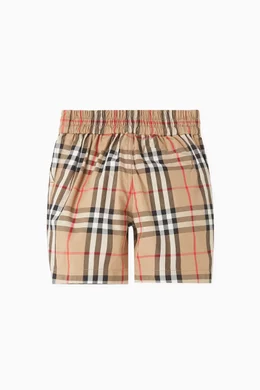 Burberry check shorts deals