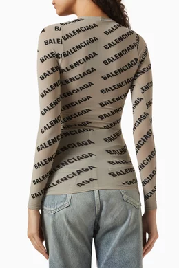 Balenciaga jacquard logo t shirt new arrivals