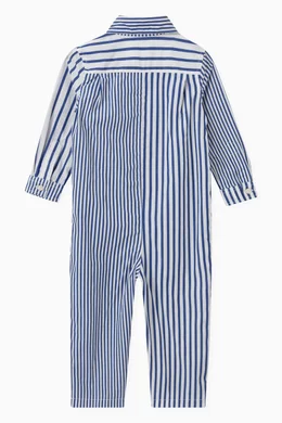 Buy Polo Ralph Lauren Blue Striped Shirt Onesie for Baby Boys in UAE Ounass