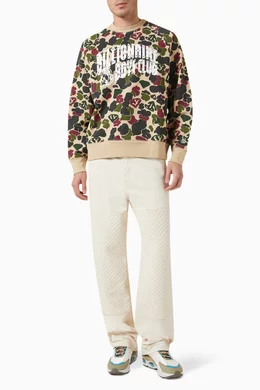 Camo crew sweatshirt hot sale
