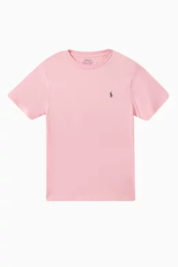 Buy Polo Ralph Lauren Pink T shirt in Jersey for Boys in UAE Ounass