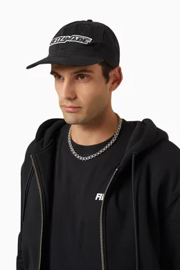 Buy Fifty Made Black Logo Baseball Cap in Organic Cotton for Men