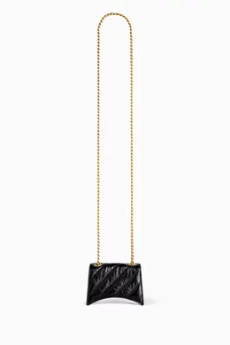 Buy Balenciaga Black Mini Crush Chain Bag in Quilted Calfskin for