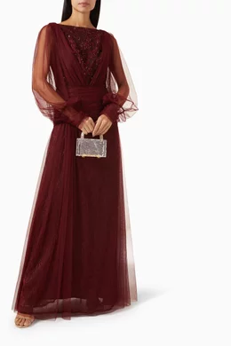 Burgundy maxi discount dress