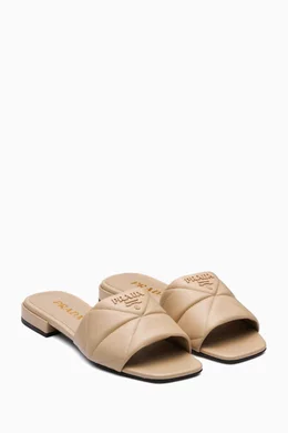 Quilted leather sandals top