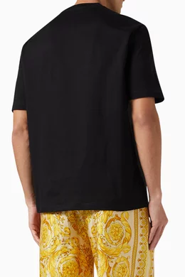 Buy Versace Black Sequin Logo T shirt in Jersey for Men in UAE Ounass