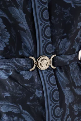 Barocco silk shirt dress in black - Versace