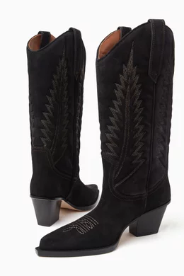 Over knee cowboy clearance boots