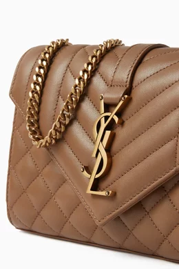 Saint laurent medium envelope monogram matelassé leather store shoulder bag