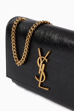 Saint laurent monogram leather & chain mini bag 2025