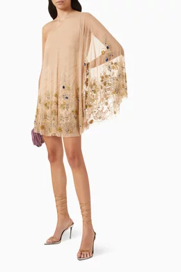 One shoulder hot sale trapeze dress