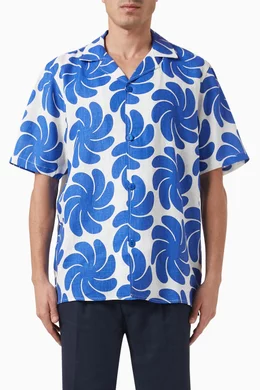 White printed shirt deals