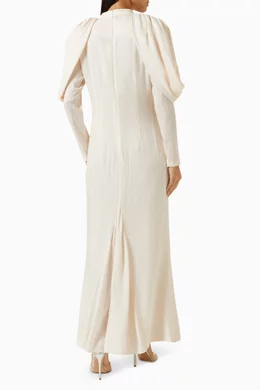 Buy Senna White Beatrice Embellished Maxi Dress for Women in UAE Ounass