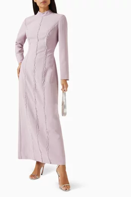 Buy Senna Purple Milera Beaded Maxi Dress for Women in UAE Ounass