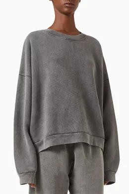 Buy Acne Studios Black Crewneck Sweater in Organic Cotton for Women in UAE Ounass