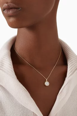Buy STONE AND STRAND Yellow Diamond Plate Pendant Necklace in 10kt