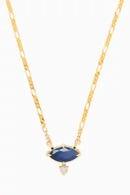 Gold clearance sapphire necklace