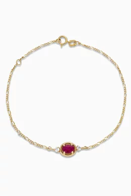 Buy STONE AND STRAND Red Ruby Diamond Bonbon Bracelet