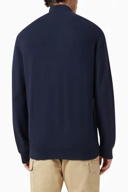 Buy Polo Ralph Lauren Blue Zipped Sweater in Knit for Men in UAE