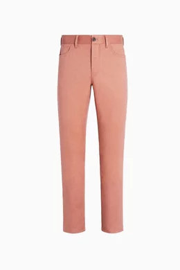 Mens slim fit pink outlet pants