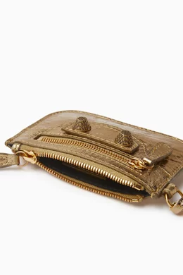 Buy Balenciaga Gold Le Cagole Coin Holder in Metallic Arena Lambskin for Women in UAE Ounass