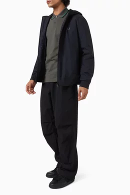 Fred perry hooded brentham jacket black shop