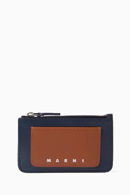 Buy Marni Blue Billfold Wallet in Smooth Leather for UNISEX in UAE Ounass
