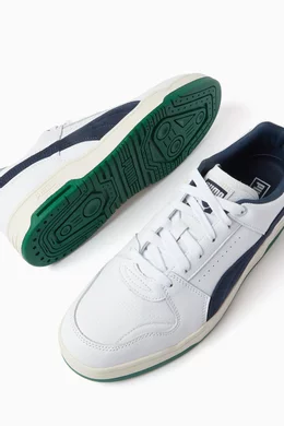 Buy Puma White Slipstream Low Varsity Sneakers in Leather for Men