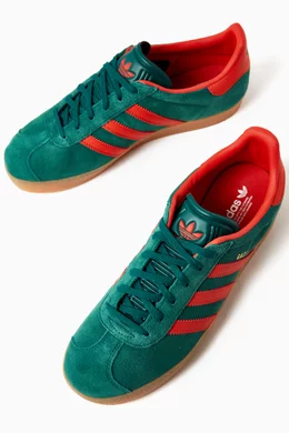 Originals gazelle sales green suede sneakers