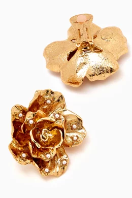 Oscar de la renta sales flower earrings
