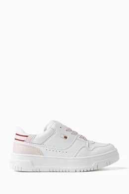 Tommy hilfiger sale white leather sneakers