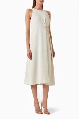 Buy Marella White Battage Sleeveless Maxi Dress in Cr pe for