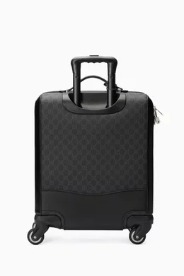 Buy Gucci Black Small Cabin Trolley Bag in GG Supreme Canvas for