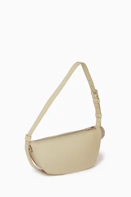 Buy Burberry Neutral Mini Shield Sling Bag in Nappa Leather for