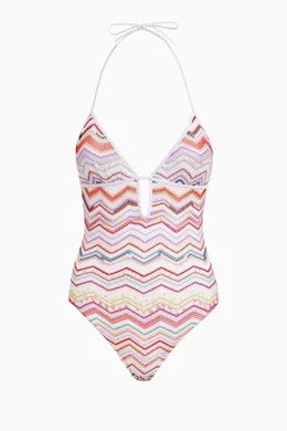 Buy Missoni Multicolour Chevron One piece Swimsuit for Women in