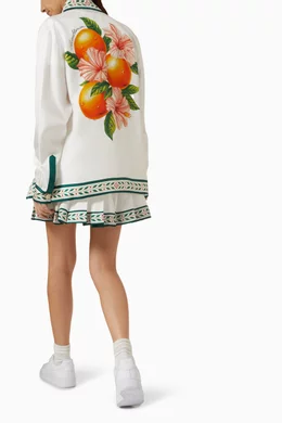 Buy Casablanca Multicolour Oranges En Fleur Shirt in Silk twill
