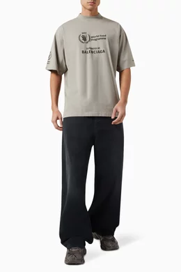 Buy Balenciaga Brown World Food Programme Printed Medium Fit T