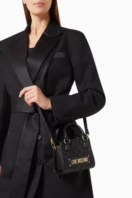 Love moschino top handle mini fur outlet
