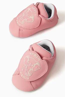 Buy KENZO KIDS Pink Elephant logo Shoes in Leather for Kids in UAE Ounass