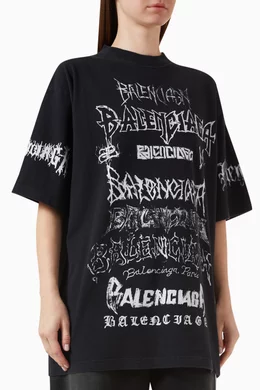 Buy Balenciaga Black DIY Metal Large Fit T shirt in Recycled Jersey for UNISEX in UAE Ounass